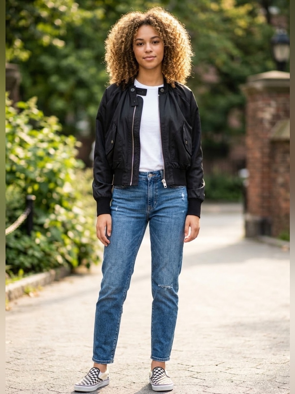 Free People Midnight Bomber Jacket in Black size XS